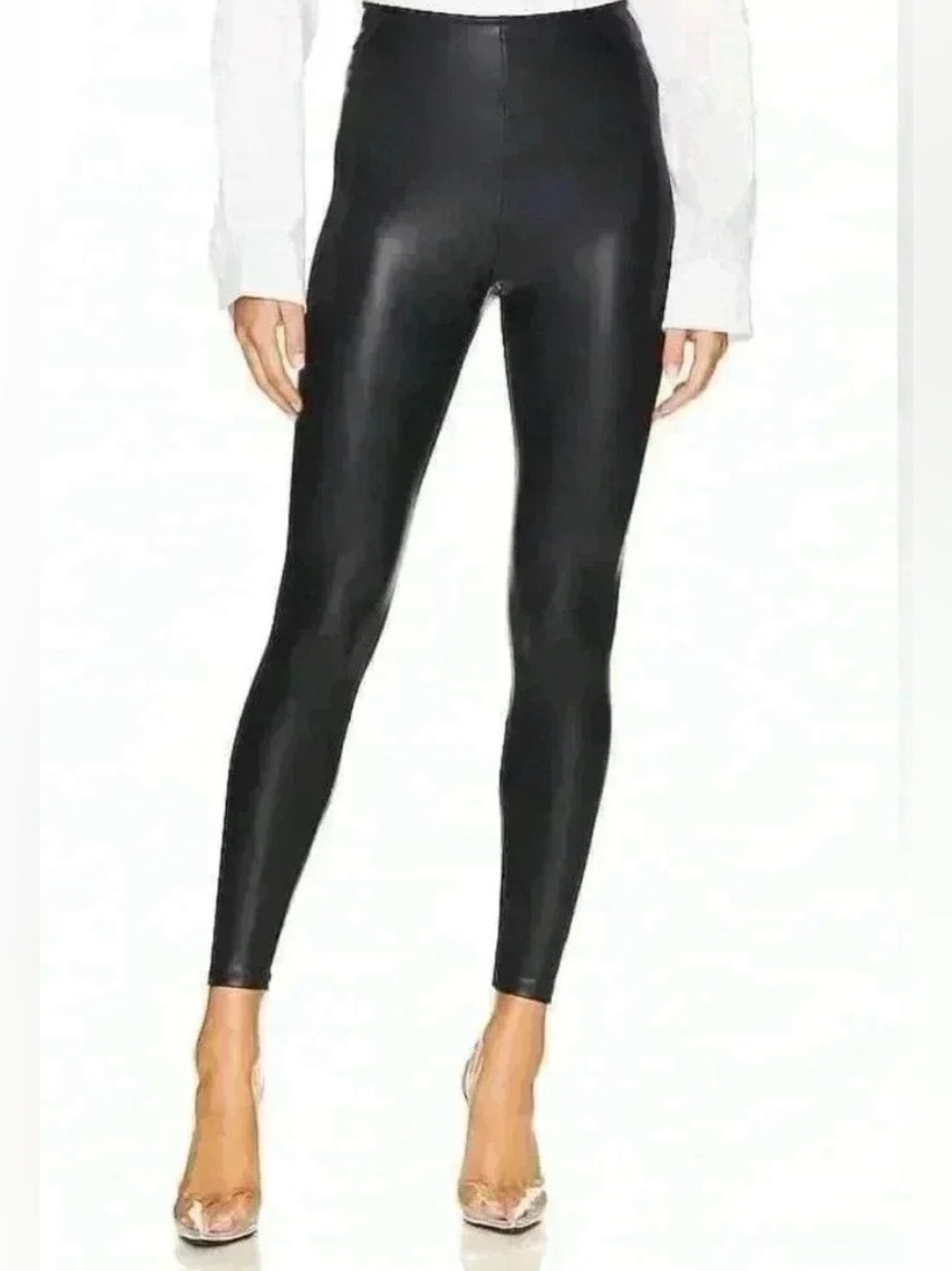 Spanx faux leather leggings Sz Large